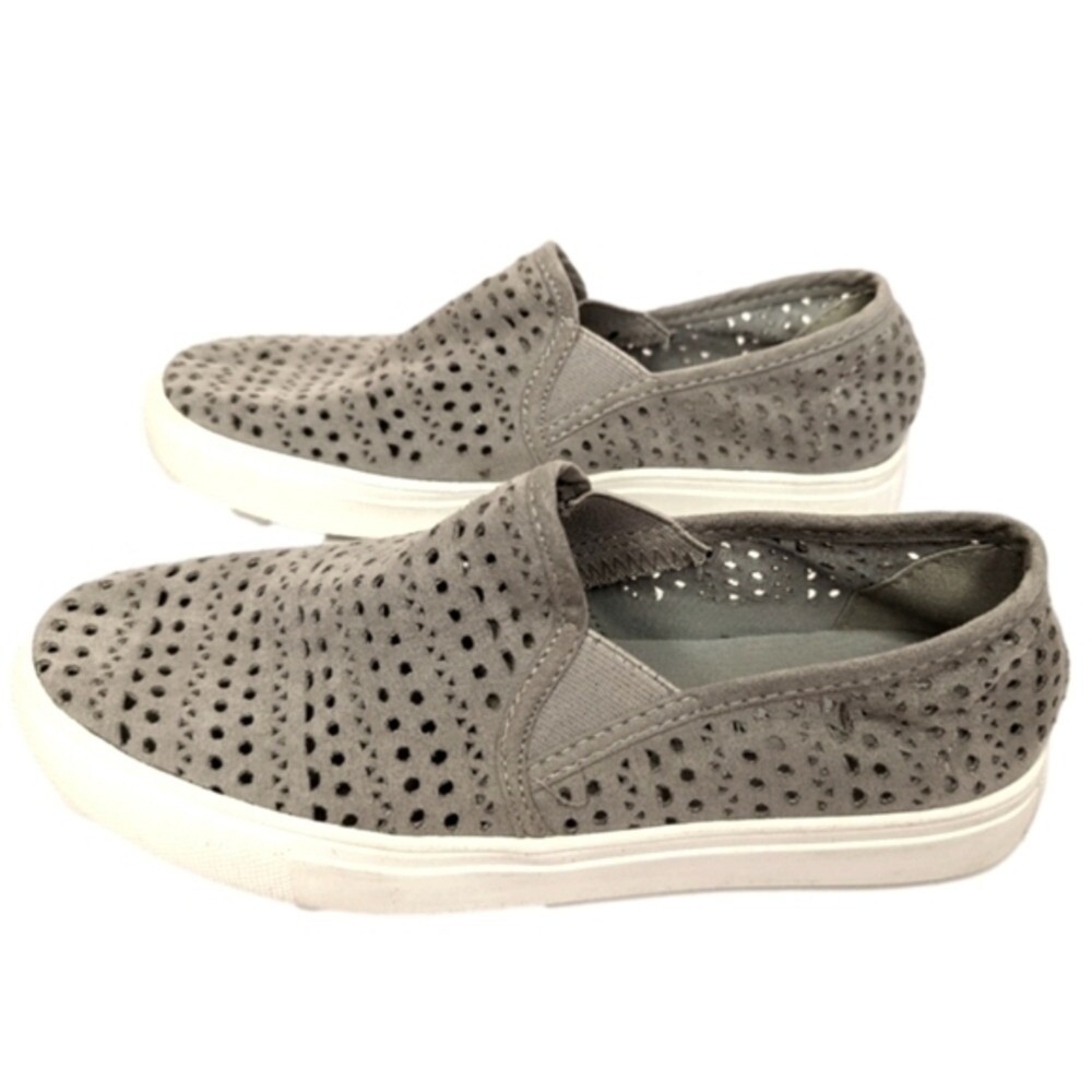 Steve Madden ODONNA Women's Grey Perforated Slip On Sneakers Size‎ 6